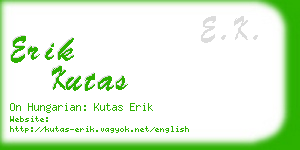 erik kutas business card